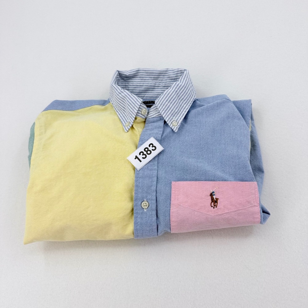 Polo Ralph Lauren Oxford Colorblock Classic Fit Button Down Mens S  Excellent - Picture 10 of 10